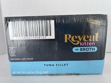 Reveal Pet Food Wet Kitten Food, Tuna Fillet in Broth, 12 pack of 2.47oz Cans