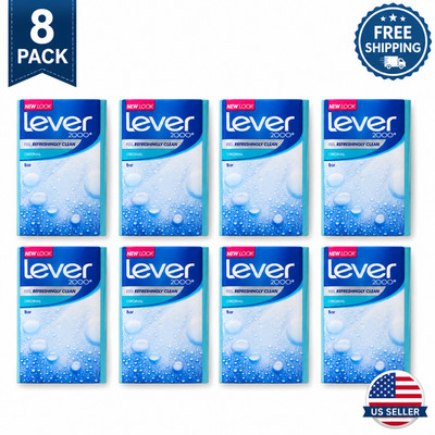 Lever 2000 Original Bar Soap 3.75 oz Refreshing Clean Bath Body Soap (8 pack)