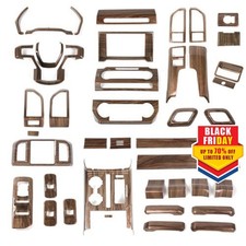 Wood Grain Full Set Interior Decoration Cover Trim Kit For Ford F-150 2015-2020