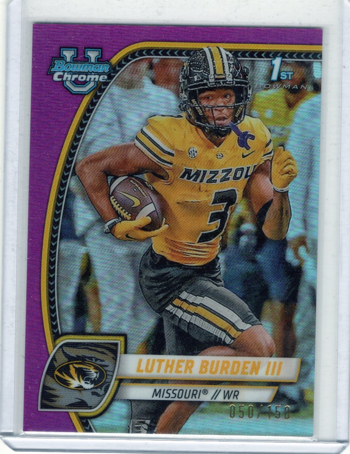 Luther Burden III 2024 1st Bowman Chrome University #123 Fuchsia Refractor /150