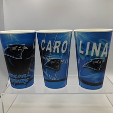 Carolina Panthers Plastic Cup 22oz Total Of 3 Capital Cups