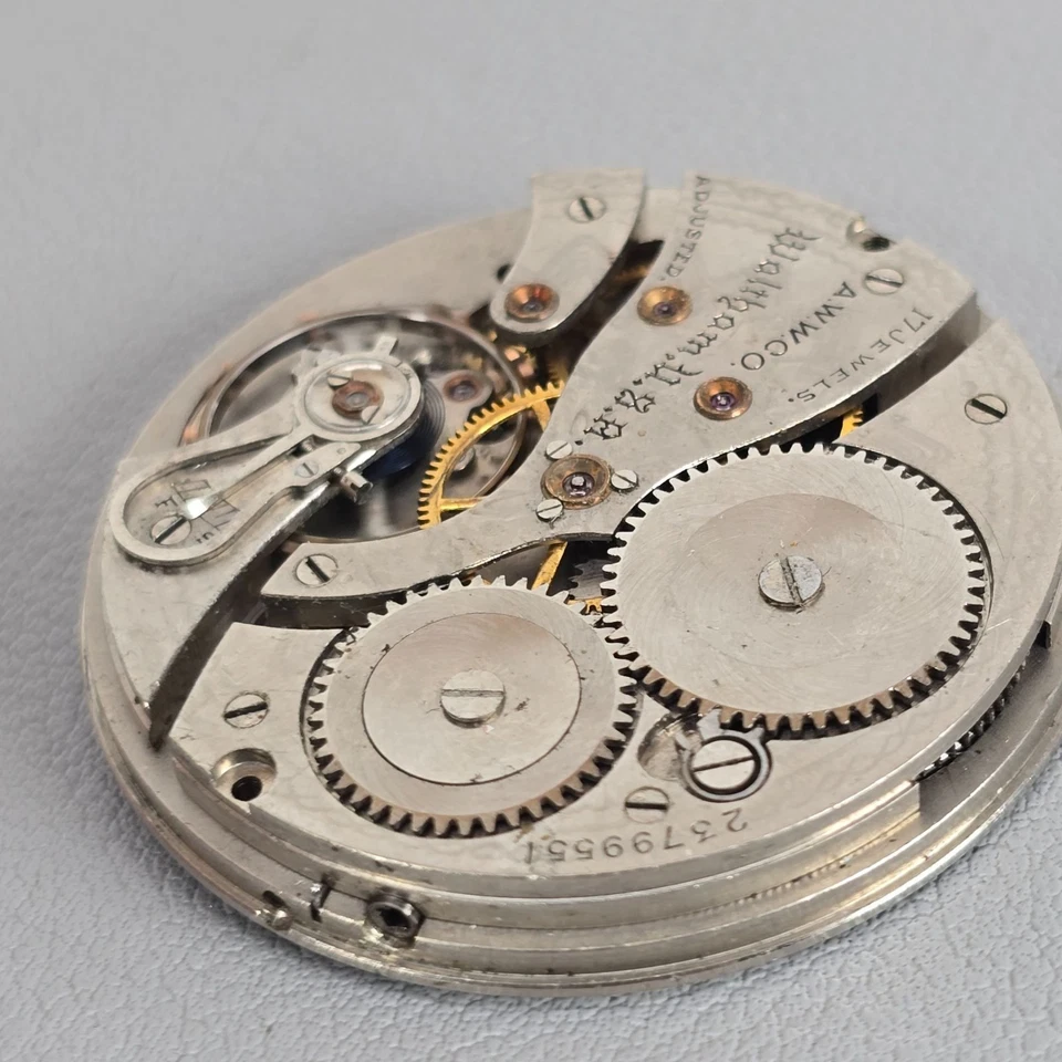 Reloj Bolsillo Waltham Movimiento Grado No. 1235 1924 12s 17j para piezas o reparación Foto 4 de 4