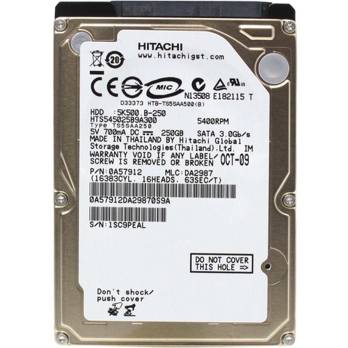 Disque Dur Interne Hitachi 320Go Modèle HTS545032B9A302 D'occasion