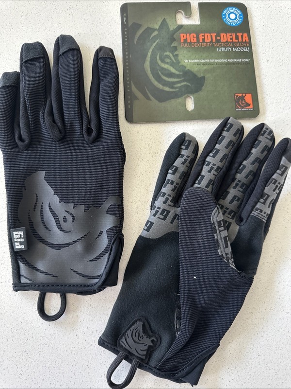 Pig Full Dexterity Tactical FDT Utility Gloves Black Large Brand New