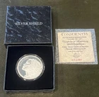 2019 Fearless Silver Shield 1 oz Silver Proof Medallion COA #413/803