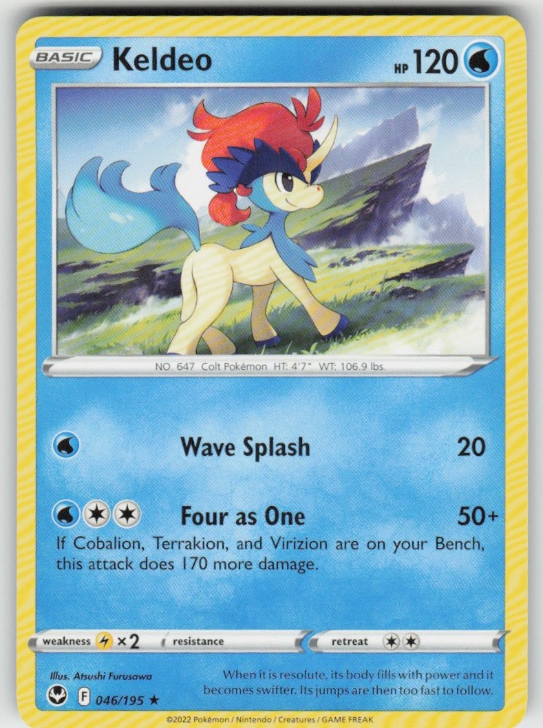 GGC-4 Keldeo 046/195 Rare SWSH12: Silver Tempest