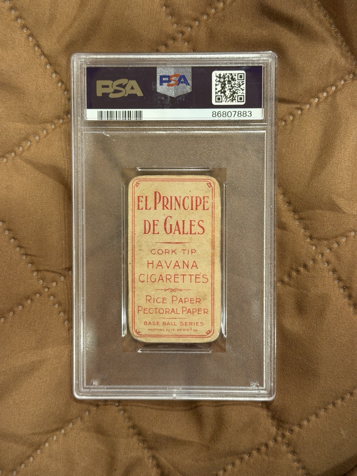 T206 El Principe De Gales Nap Lajoie Throwing PSA 1 Rare Back view 2