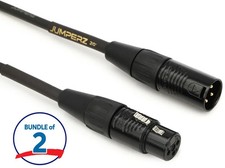 JUMPERZ JGM-20 Gold Microphone Cable - 20 foot 2-Pack 