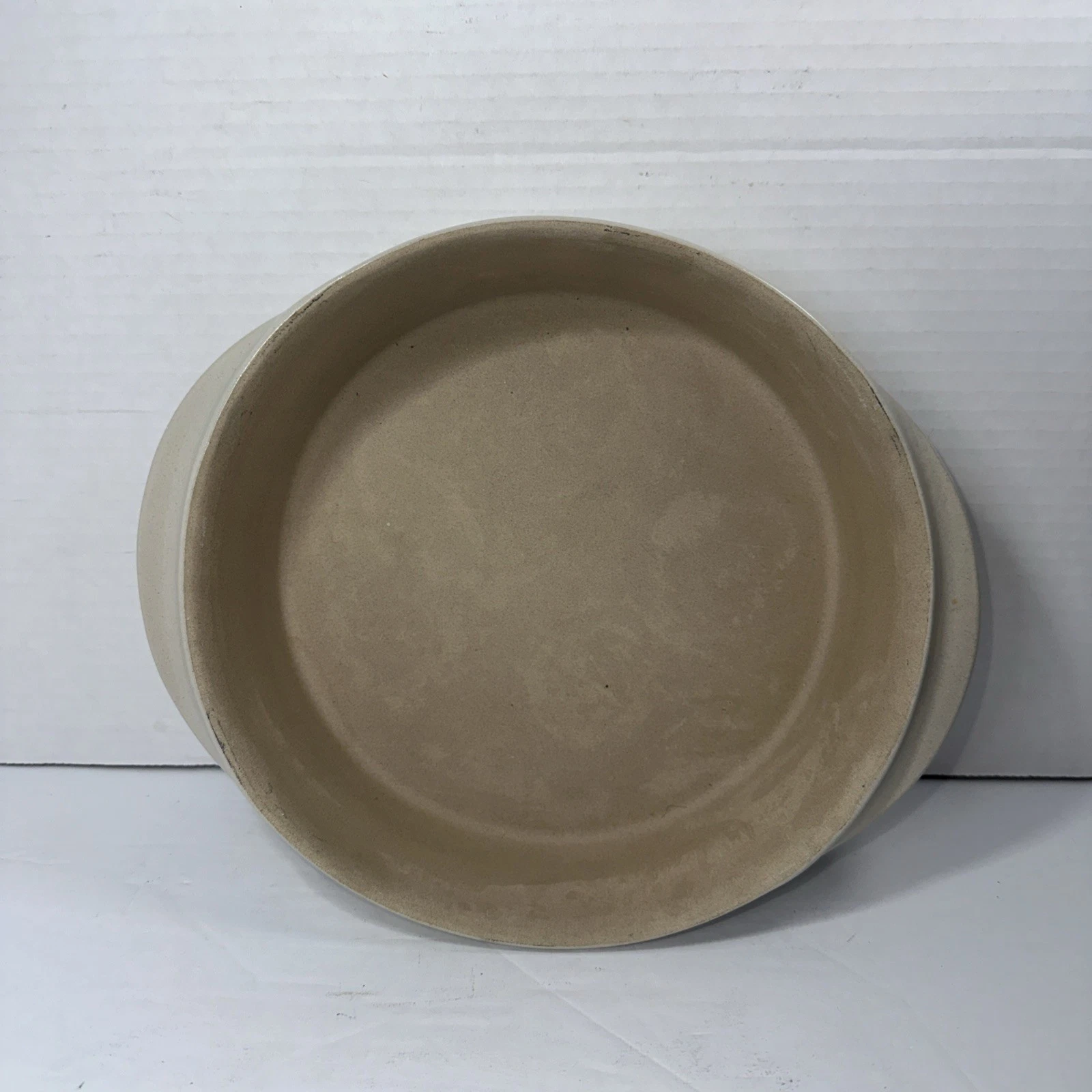 Pampered Chef Round Stone Mini Baker In White Pie Dish Pan 8 X 2" 1qt 1351