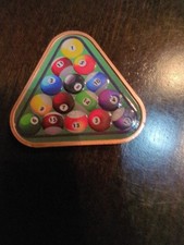 Deux pièces de 1 oz en cuivre avec triangle vintage sur le thème du billard