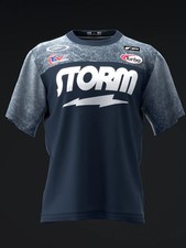 Custom Name STORM SCRATCHY NAVY Bowling Jersey Men's  Women's Size
