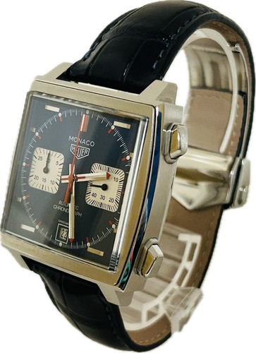 Tag Heuer Monaco Calibre 11 CAW211P Chronograph Mens Watch Excellent A6781
