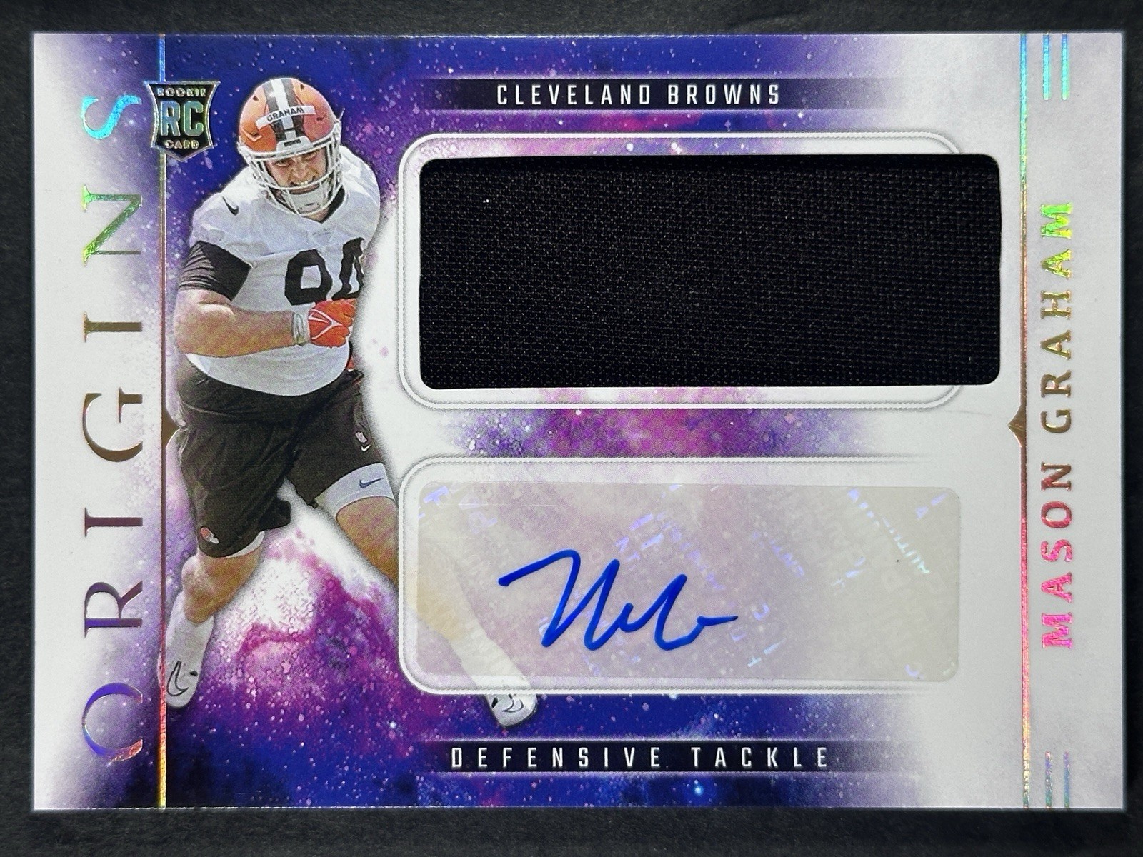 2025 Panini Origins Mason Graham Rookie Jumbo Jerseys Patch Auto Rookie RC