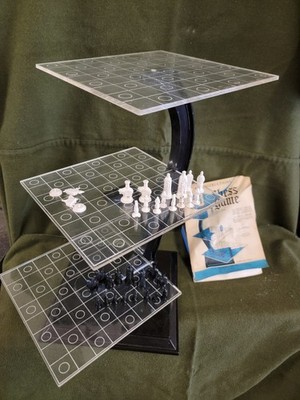 Vintage NOS 1967 Original 3D Chess Game - Field Mfg Lynn Johnson NEW NEVER USED