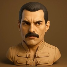 F.ART ACTION FIGURES FREDDIE MERCURY BUST in Resina , da colorare