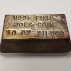 10 oz .999 Silver Bar - Joes Coins Pittsburgh - Vintage GATEWAY - SKU-Q2907.a