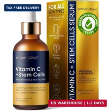 Vitamin C Serum for Face with Stem Cells Hyaluronic Acid Vitamin E Aloe Vera For