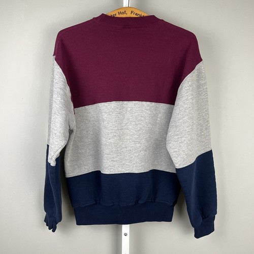 Vintage Russell Athletic Sweatshirt Size Medium Red Blue Gray Colorblock USA - Picture 5 of 6