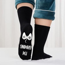 3Pack Men Crew Ankle Funny Printing Game Cartoon Floor Fashion Cotton Socks 7-11