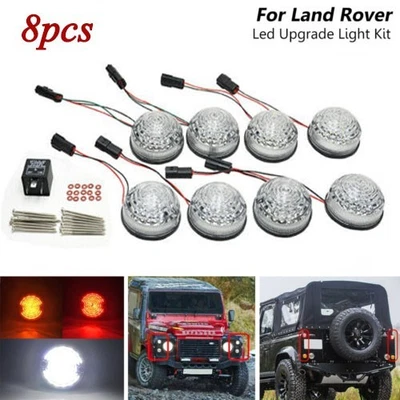 Set Blinker Frontbinker Rückleuchte Leuchte Set Für Land Rover 90 110 Glasklar - Bild 1 von 4