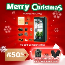 MARS HYDRO Complete Grow Tent Kit w/ LED grow light TS 600 150W,W/Inline Fan Kit