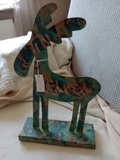 Elch Figur Metall Handarbeit 32 x 20 cm - Met...
