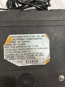 Atari 2600 6 Switch Video System,Space Invaders Game.1 Controller No Power Cord