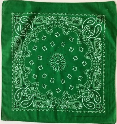 58 A grün Paisley 21 Zoll quadratisch Vintage 100 % Baumwolle Bandana von HAV-A-HANK