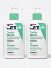 Image of 2x CeraVe Foaming Cleanser For Normal to Oily Skin Face Body 236ml 2 day deliver