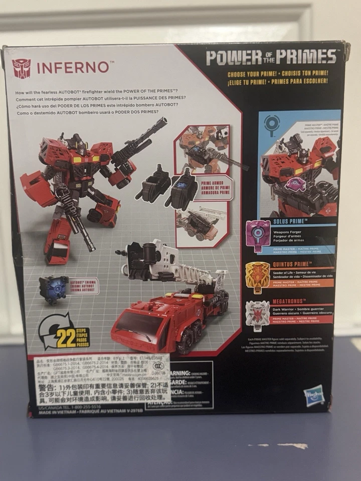 HASBRO TRANSFORMERS POWER OF THE PRIMES INFERNO ACTION FIGURE TOY - Image 2 of 4