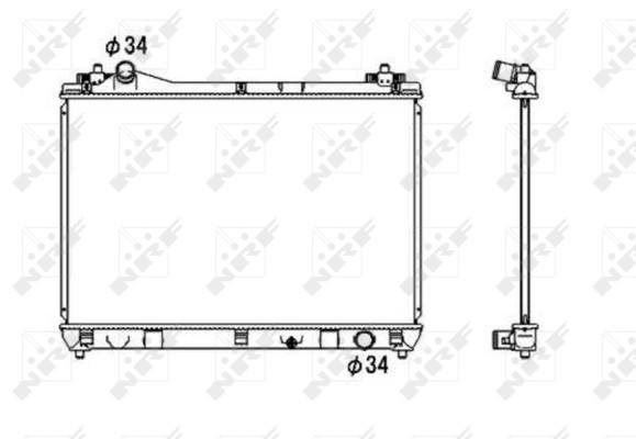 NRF-OE 53703 Radiator, engine cooling for SUZUKI