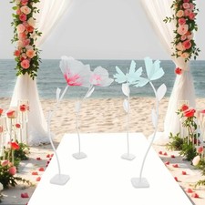 Artificial Giant Flowers butterflys Stands Decoration For Wedding Birthday Party