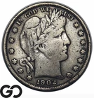 1902 Barber Half Dollar, Better Date, Lower Mintage