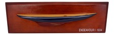 Endeavor half hull on board Model ship made of Wood 47.5 x 15.5 cm (18.7 x 6.1