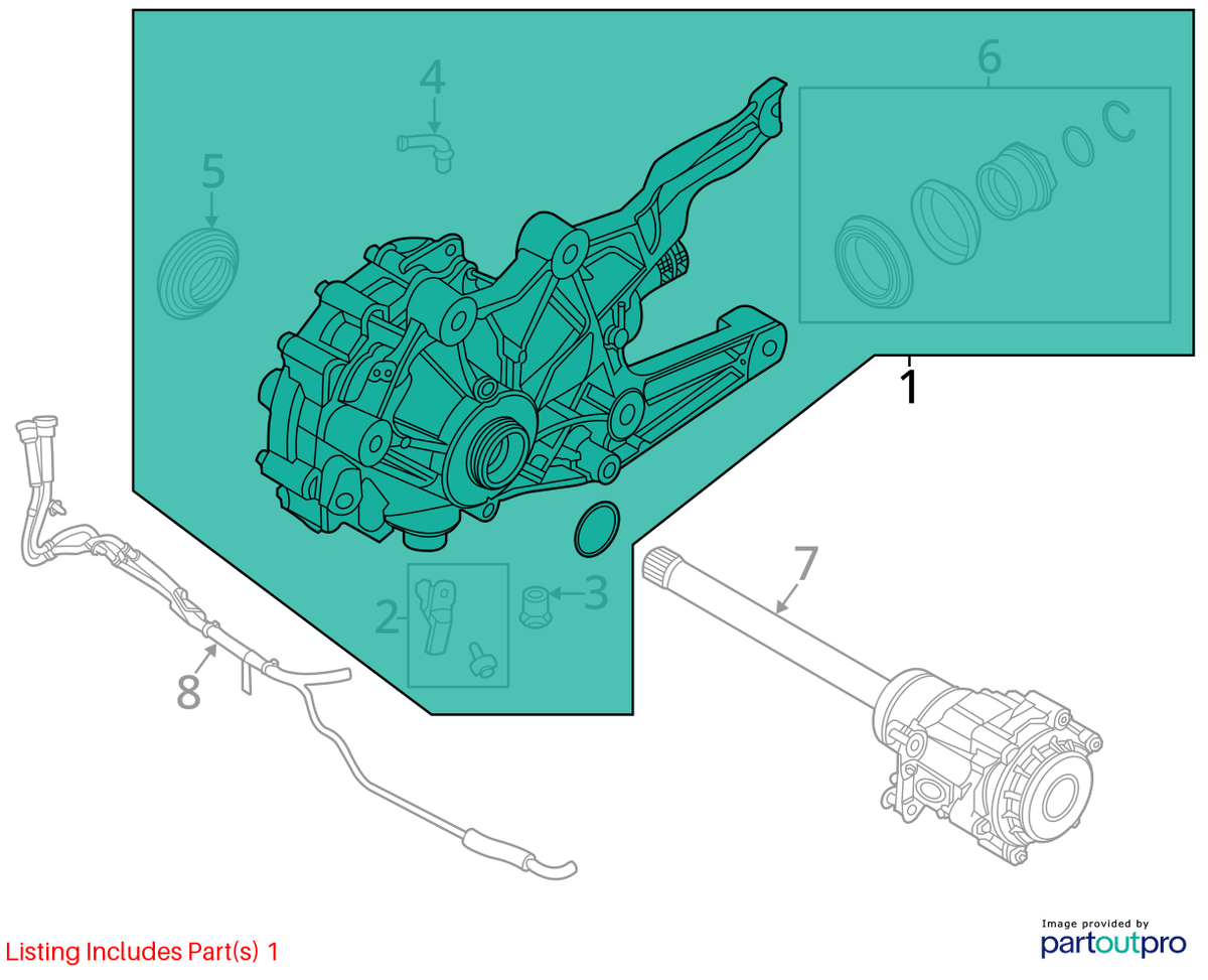 2020-2025 Genuine Ford Explorer 3.0L Front Differential Drive Axle