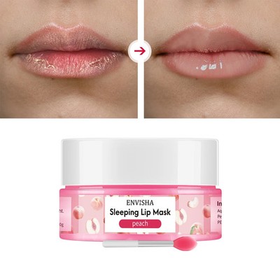 Pfirsich Lippenmaske Feuchtigkeitsbalsam Nachtpflege Pflegebalsam 20g
