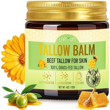 LAITYUM Beef Tallow for Skin -4oz Organic and 4 Fl Oz Pack of 1