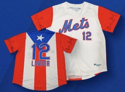 NY Mets Francisco Lindor Puerto Rico Jersey #12 SGA 7/2/2025 Size XL Collectible