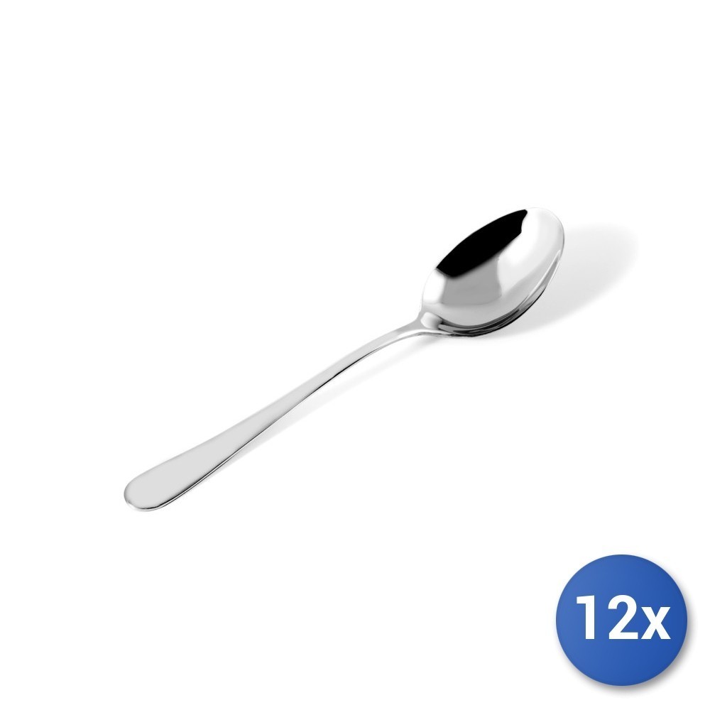 12x Stainless Steel Fruit Spoons Hotel Silver