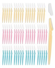 60 Pcs Dermaplaning Face Razors for Women Men, Eyebrow Shaper Tool, Multi-Colo