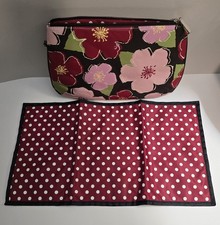 JP Lizzy Chamelia Clutch Diaper Bag Purse Floral Flower Black Red Pink Polka Dot
