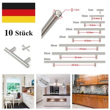 10X Edelstahl Schrankgriffe Möbelgriffe für Küchenschränke Schubladengriffe DE