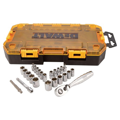 #ad DEWALT Drive Socket Set 1 4 Inch 25 Piece SAE Metric DWMT73805 SAE Metric $74.99