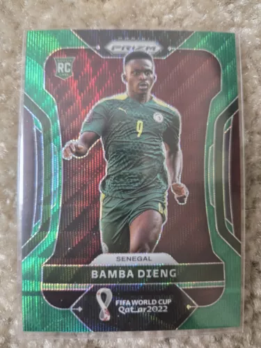 2022 Panini Prizm FIFA World Cup Green Wave Bamba Dieng #245 Senegal Rookie RC