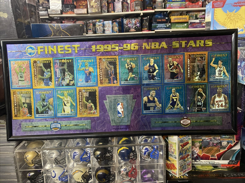1995-96 Topps Finest Basketball Promotion Display Framed