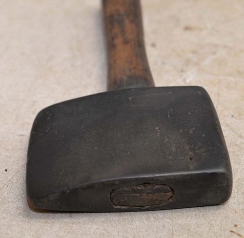 Rare stone worker hammer marble grave carving collectible odd antique tool - Picture 2 of 8