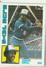 FREE SHIPPING-MINT-1984 Topps #312 Jorge Orta Blue Jays PLUS BONUS CARDS