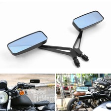 1 Pair 8mm 10mm Rectangle Motorcycle Anti Glare Rearview Side Mirrors Universal