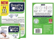 Breathe Right Nasal Strips, Extra Clear for Sensitive Skin 144 Clear Strips-2 PK