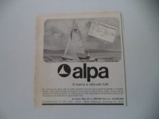 advertising Pubblicità 1968 BARCA A VELA ALPA - OFFANENGO CREMONA